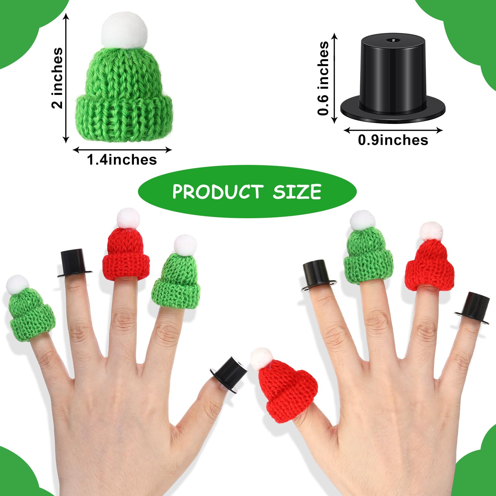 Chalyna 32 Pieces Christmas Mini Doll Snowman Hats