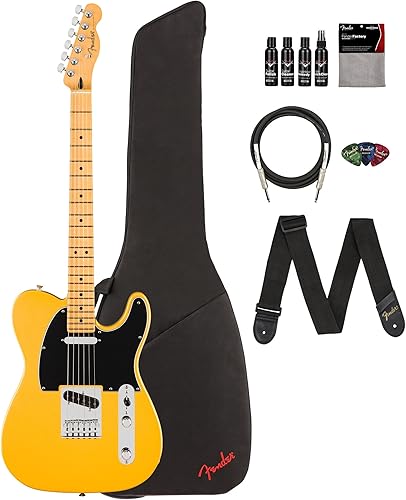Miniatura 23 de Fender Player II Telecaster - Paquete color caramelo claro con estuche, correa, cable, paquete de 3 púas y kit de limpieza para guitarra