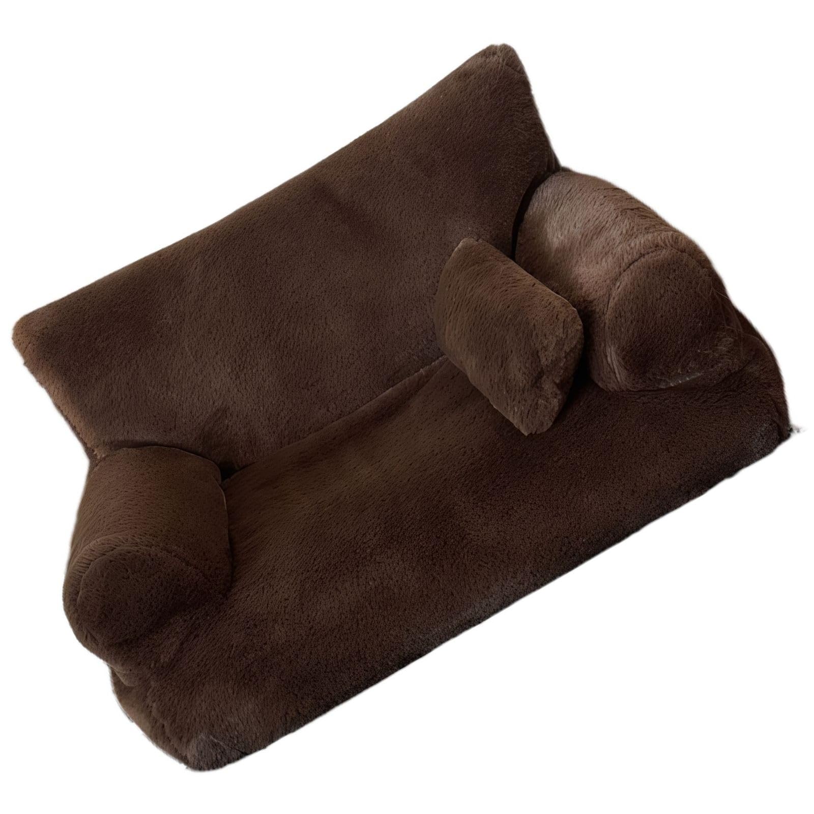 Pet Sofa Bed for Small Dogs and Cats with Pillow, Soft Indoor Pet Couch with Removable Cover
