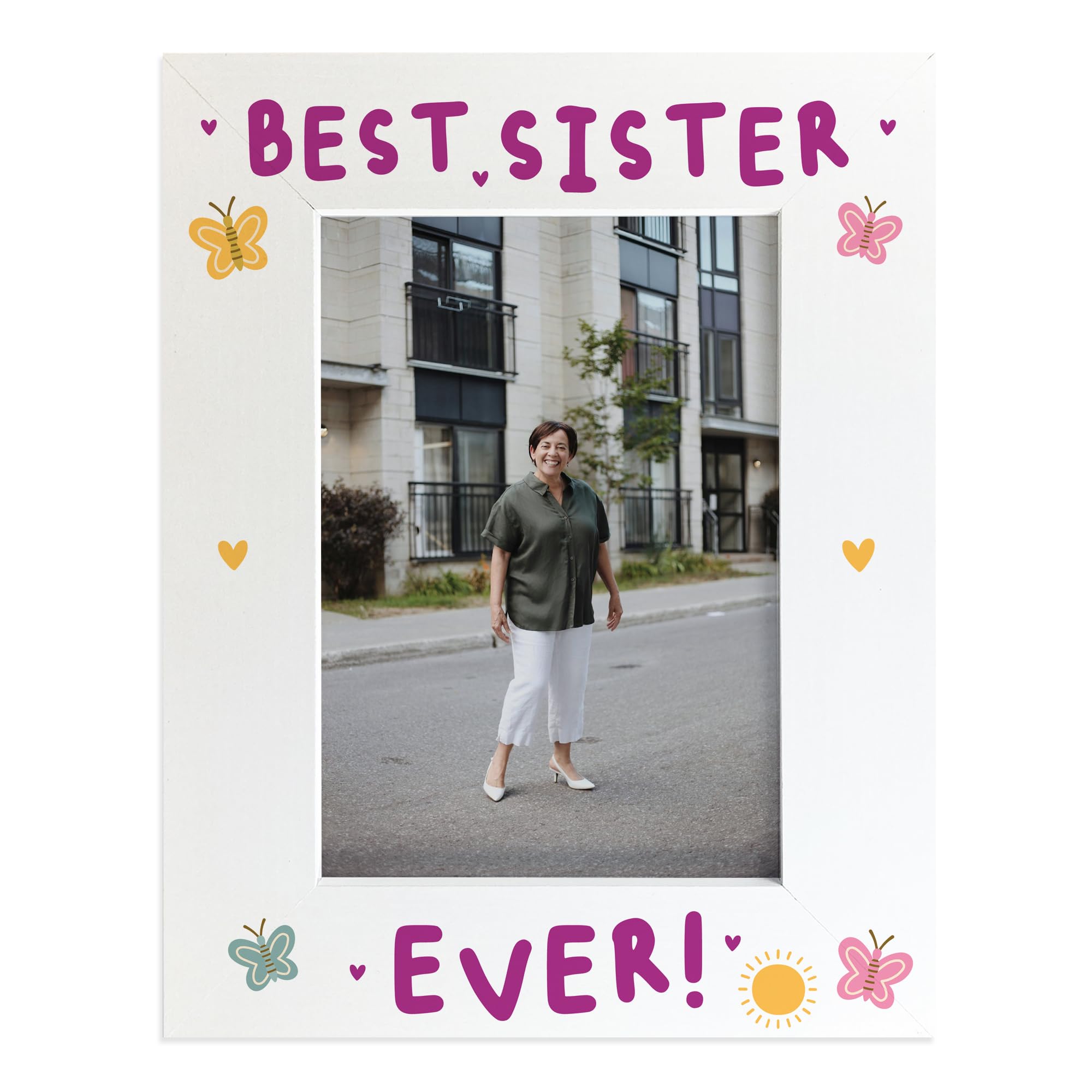 RED OCEAN Best Sister Ever Photo Frame Gifts For Sister Birthday Christmas 7x5 Picture Frame Thank You Gift For Her Friendship Gifts Keepsake