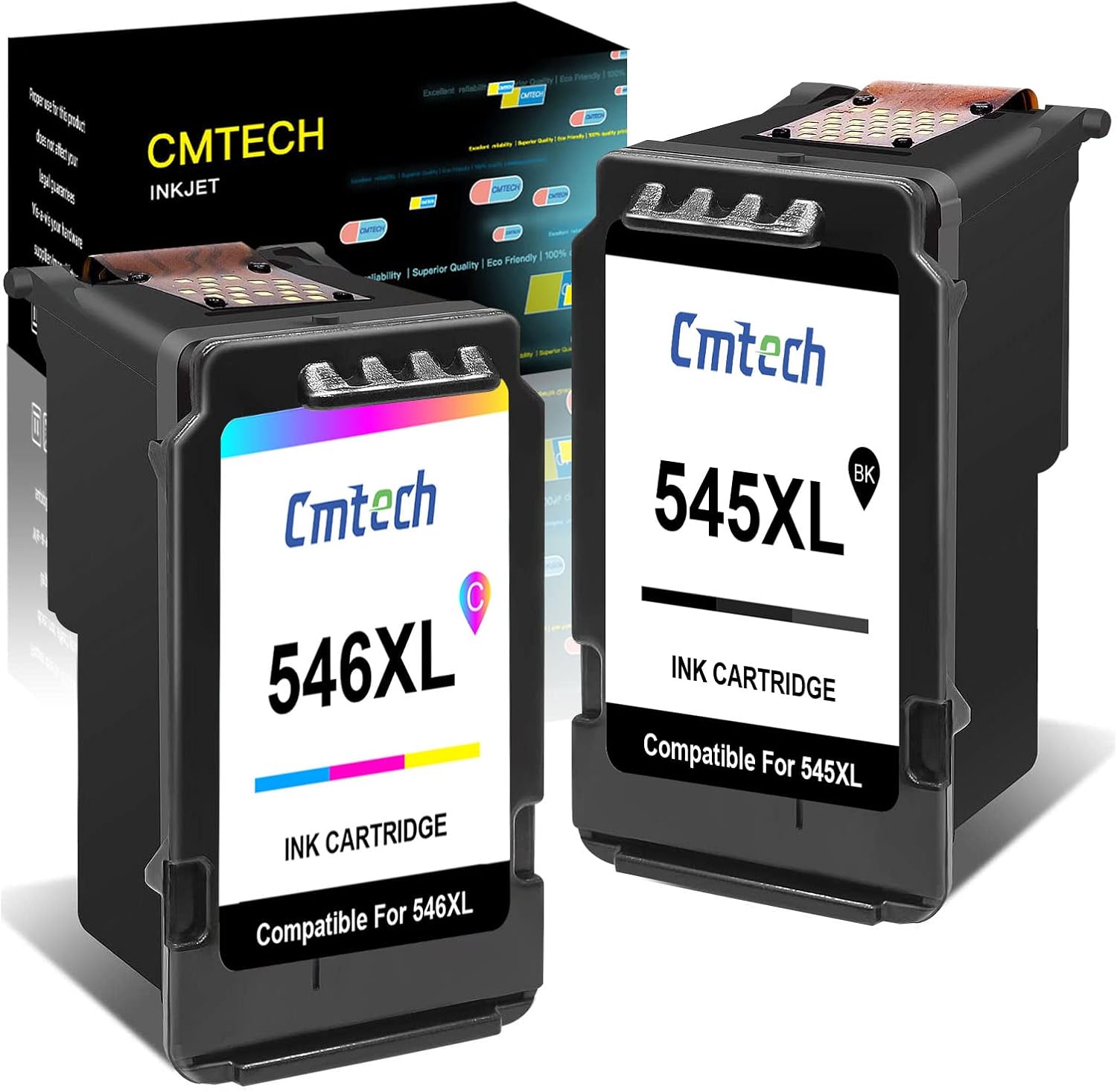 CMTECH 545XL 546XL Remanufactured Ink Cartridge Replacement for Canon