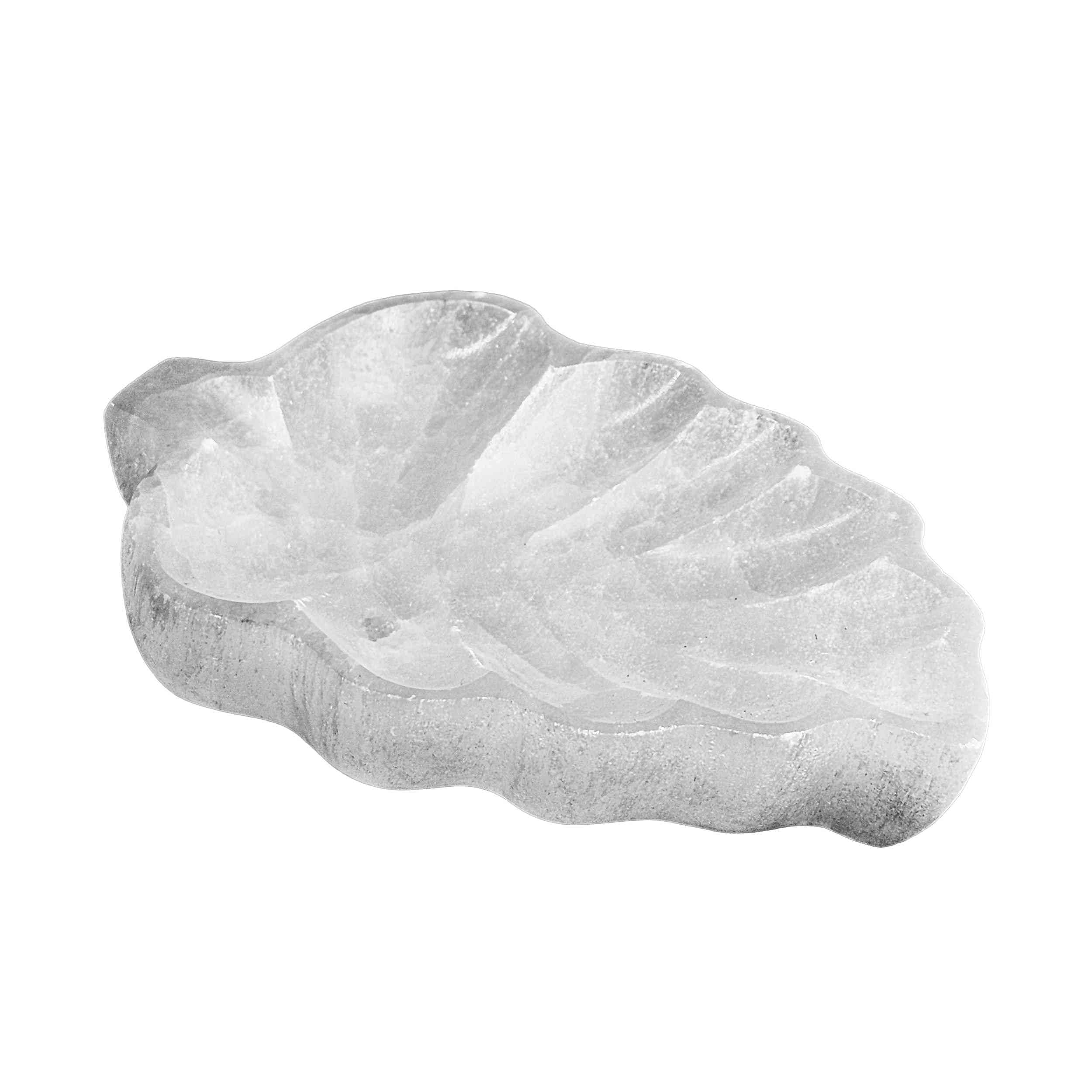 NKlaus Cuenco de hojas de selenita de 12 cm – Piedra natural para limpiar piedras curativas y joyas, cuenco decorativo tallado a mano para meditación, reiki y esoterismo