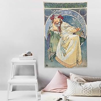アルフォンス・ミュシャ画 「ヒヤシンス姫」Lサイズ シルクスクリーン ポスター ミュシャ ヒヤシンス姫｜日本花卉文化株式会社