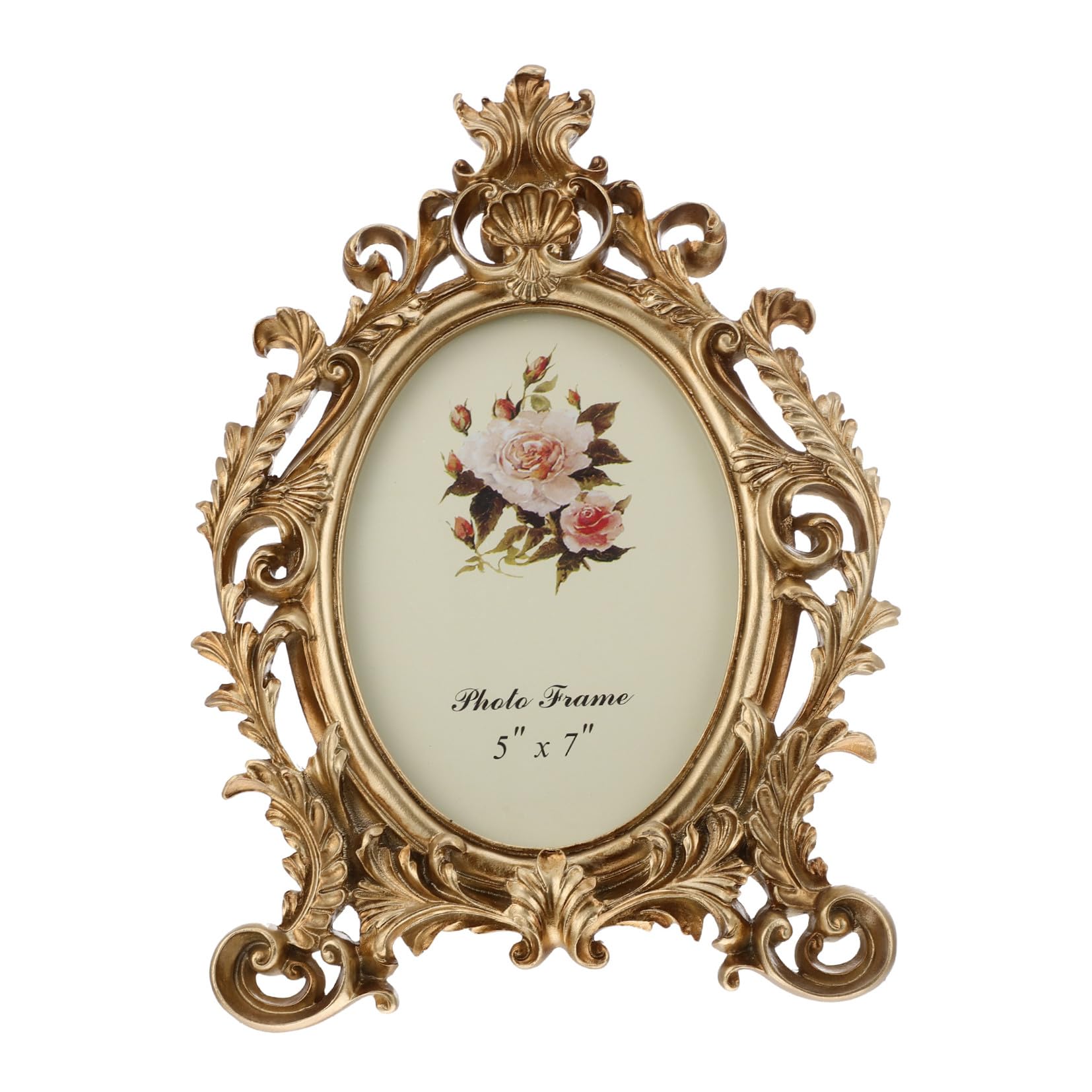 Cadre photo décoratif élégant en résine dorée une idée cadeau vintage pour le bureau