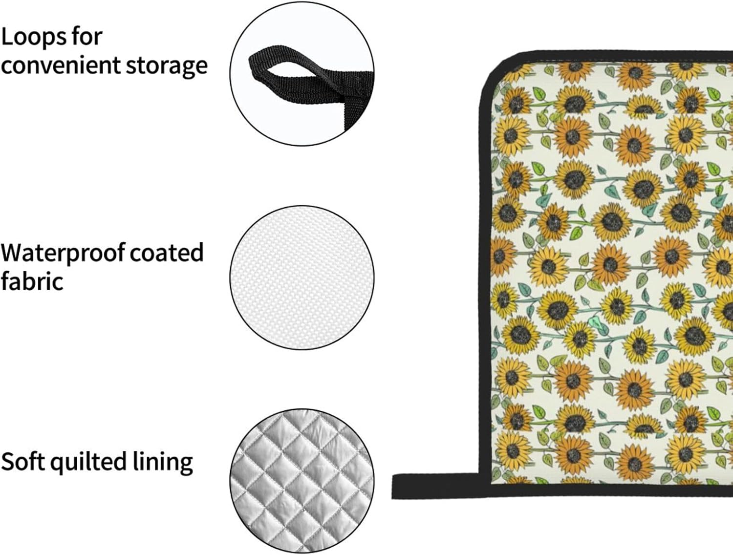 Romantic Sunflowers Kitchen baking four piece set, fit for cooking and baking, oven, microwave, and outdoor barbecue