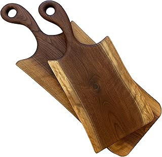 Live Edge Black Walnut Cutting/Charcuterie Board – Solid Wood, Organic F...