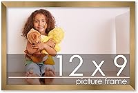 Vista 101 de Poster Palooza Marco de madera de bronce dorado de 26 x 34 pulgadas, acrílico UV, respaldo de tablero de espuma y accesorios para colgar incluidos