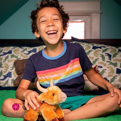 Miniatura 6 de Vaca Cary esponjosa de 8 pulgadas, peluche de vaca suave y tierna, animal de peluche, color marrón, pequeño