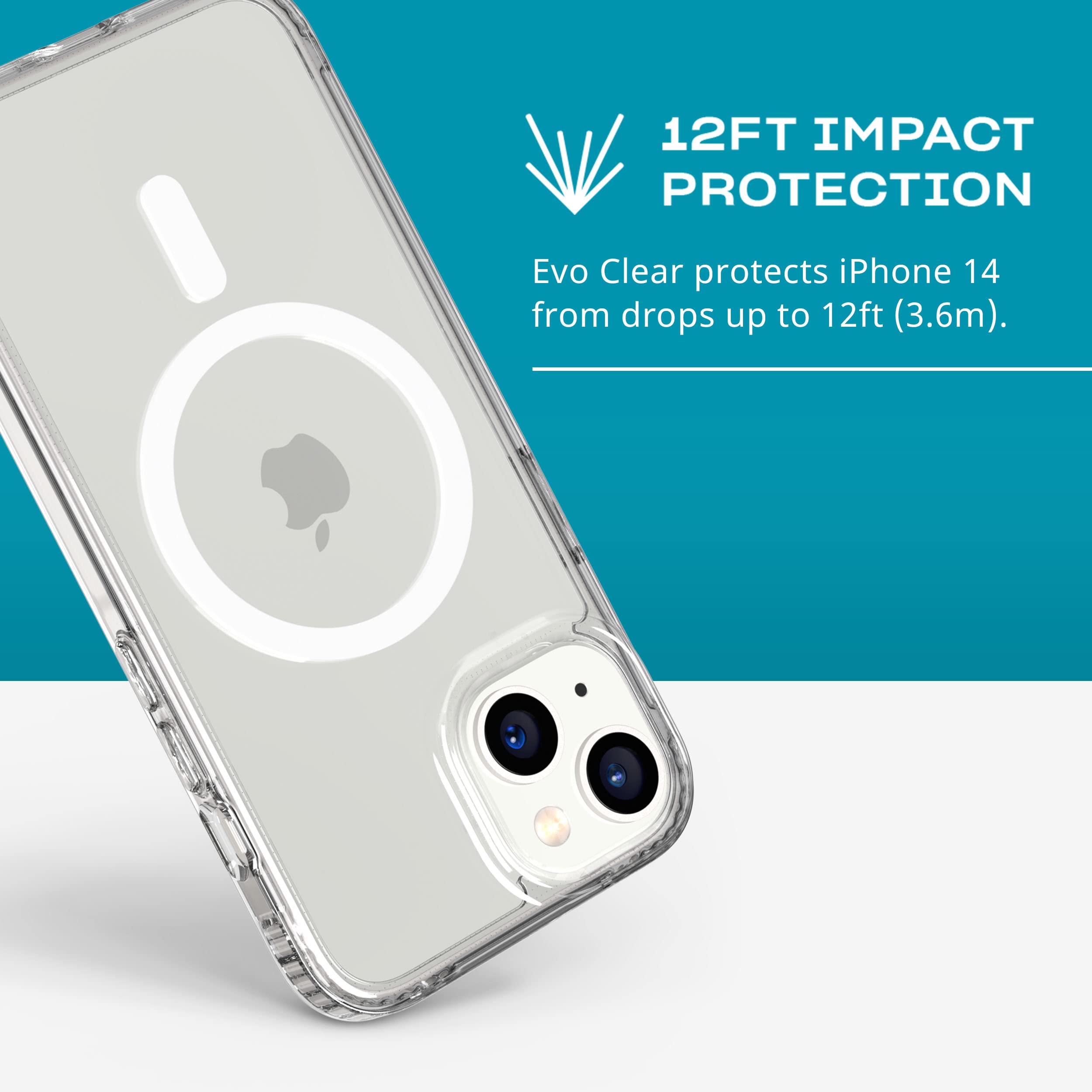 Amazon.com: tech21 iPhone 14 Evo Clear Compatible with