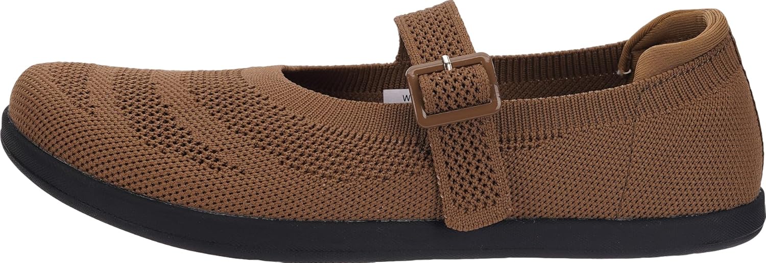 WHITIN Women's Barefoot Mary Jane Flats + Wide Toe Box + Zero Drop Sole + Adjustable Straps - Image 2
