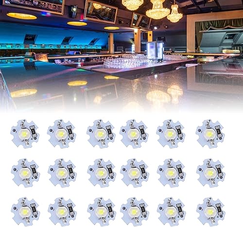 Miniatura 3 de Hyuduo Bombilla LED de chip de 1 W, 5 V, cuentas de luz de 200 lm de brillo, chip de fuente de luz con placa de aluminio para reflector, paquete de