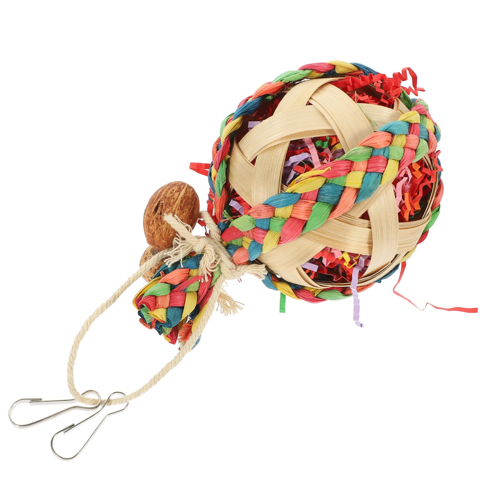 Yardwe 5piezas Juguete Colgante para Periquitos y Aves Accesorio De Jaula De Natural Juguete De Masticar para Pájaros para Mantener Entretenidas