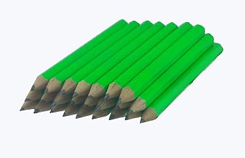 ezpencils - Neon Green Barrel Golf 1/2 a pencil - Pew pencils Hexagon Pencils without Eraser - 48 pkg - No Eraser - # 2 HB Lead - Sharpened - NEW