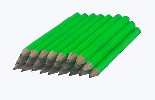 ezpencils - Neon Green Barrel Golf (1/2 a pencil - Pew pencils) Hexagon Pencils without Eraser - 48 pkg - No Eraser - # 2 HB Lead - Sharpened - NEW