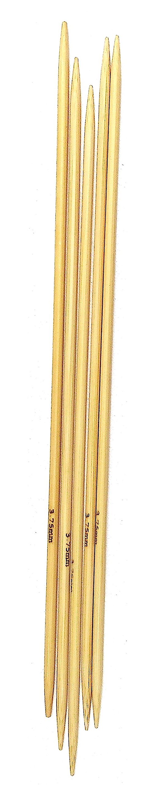Adf Tm 10'' (25Cm) X 3.75Mm Double Pointed Bamboo Knitting Needles 5Pcs