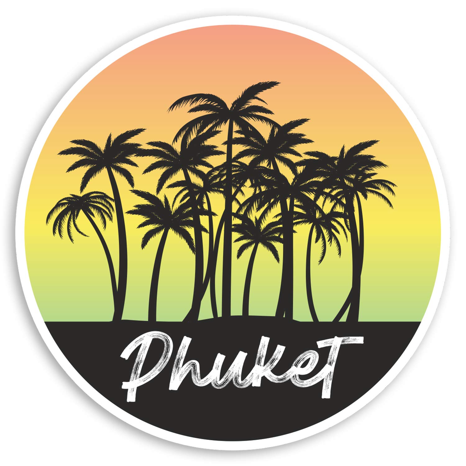 2 x 10cm Tropical Phuket Vinyl Stickers - Thailand Travel Luggage Sticker #30652 (10cm Wide)