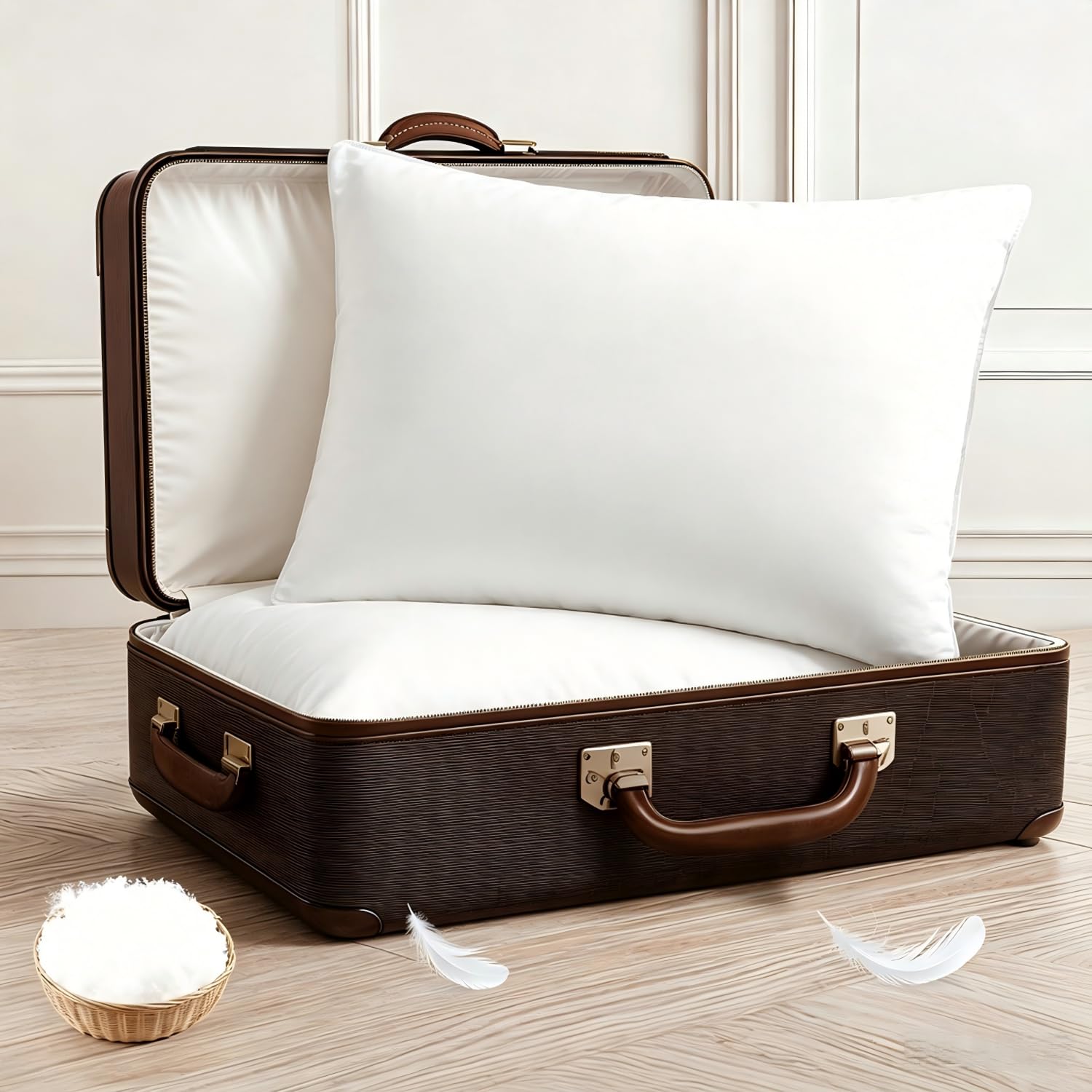DEITAS Queen Size Kissen, reaktionsfähiges Memory-Schaum-Kissen mit atmungsaktivem Bezug - FT1124