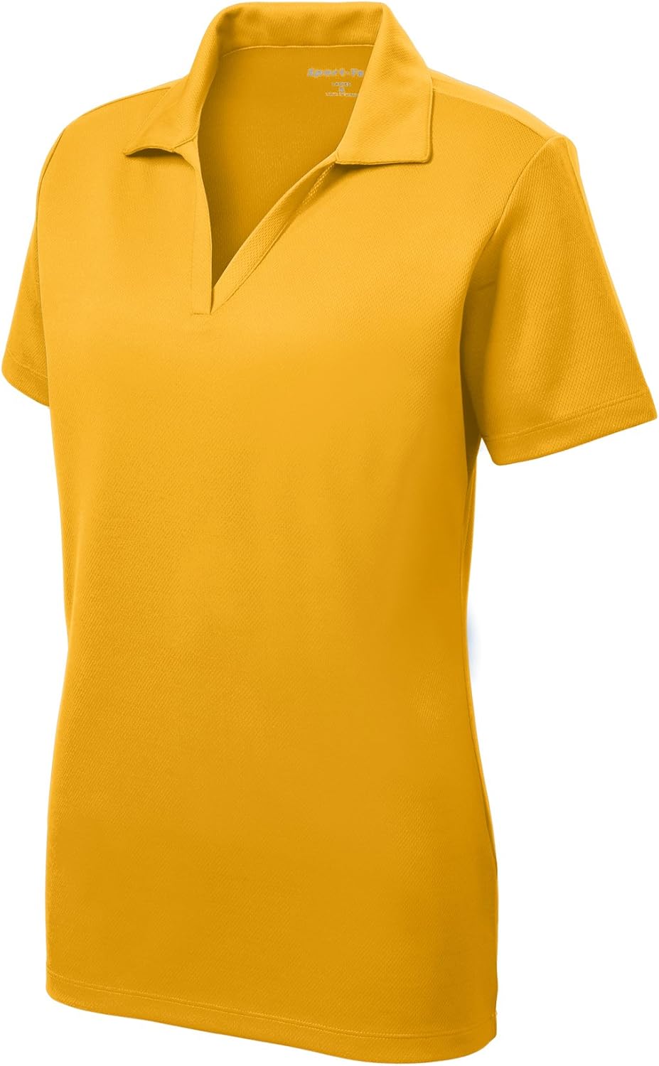 Womens/Ladies Custom Polo Shirt. Custom Embroidered Polo Shirt for Ladies. (Small, Gold)
