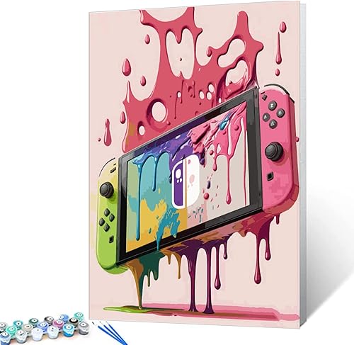 Miniatura 1 de Pintura por números, kit de pintura al óleo de lienzo para niños y adultos, pintura al óleo acrílica de 16 x 20 pulgadas sobre lienzo, letrero de