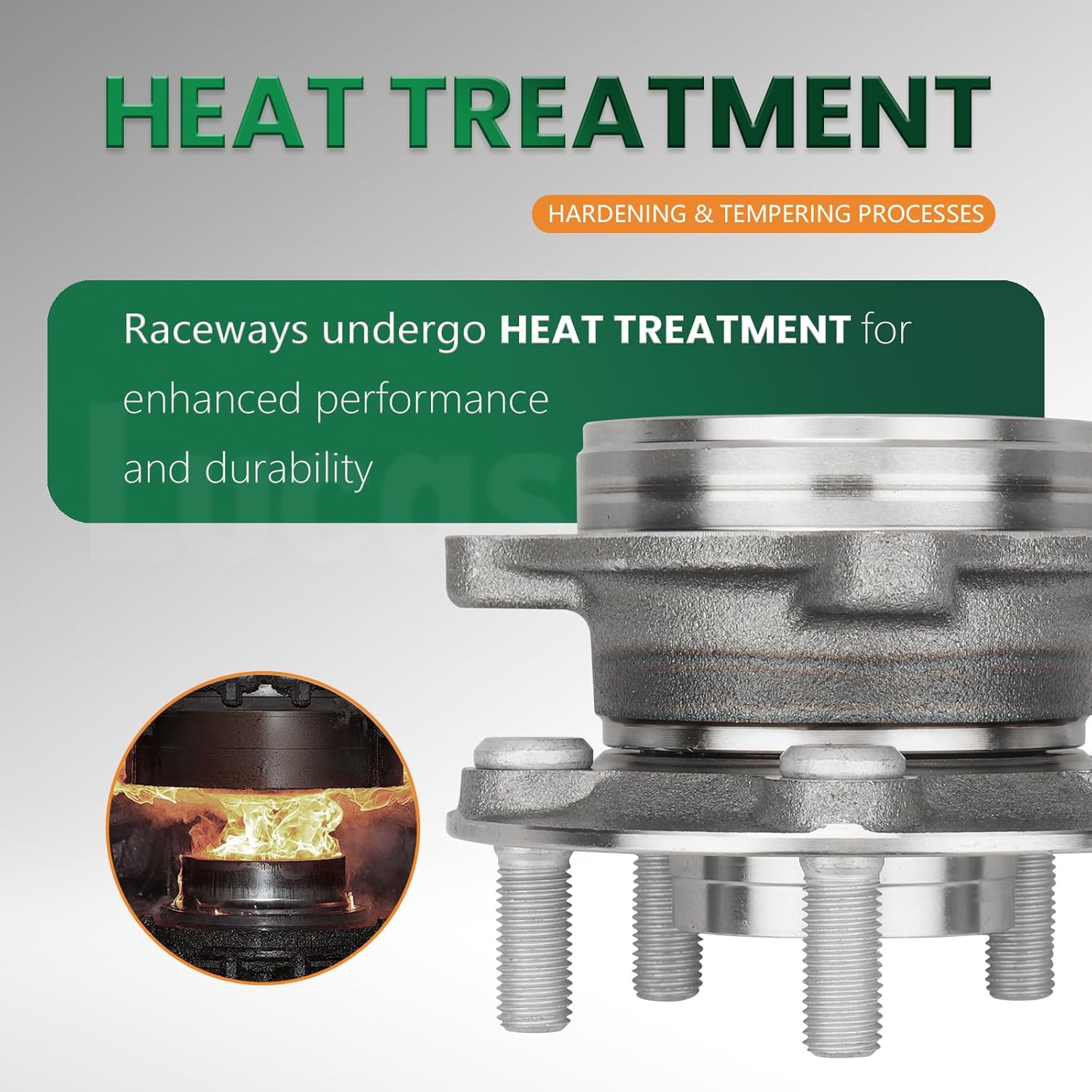 LUCAS LWBH995333A Front Wheel Hub & Bearing Assembly Driver/Passenger for Toyota Prius/for Toyota Prius Plug-in 2010-2015, 2011-2016 for Lexus CT200h