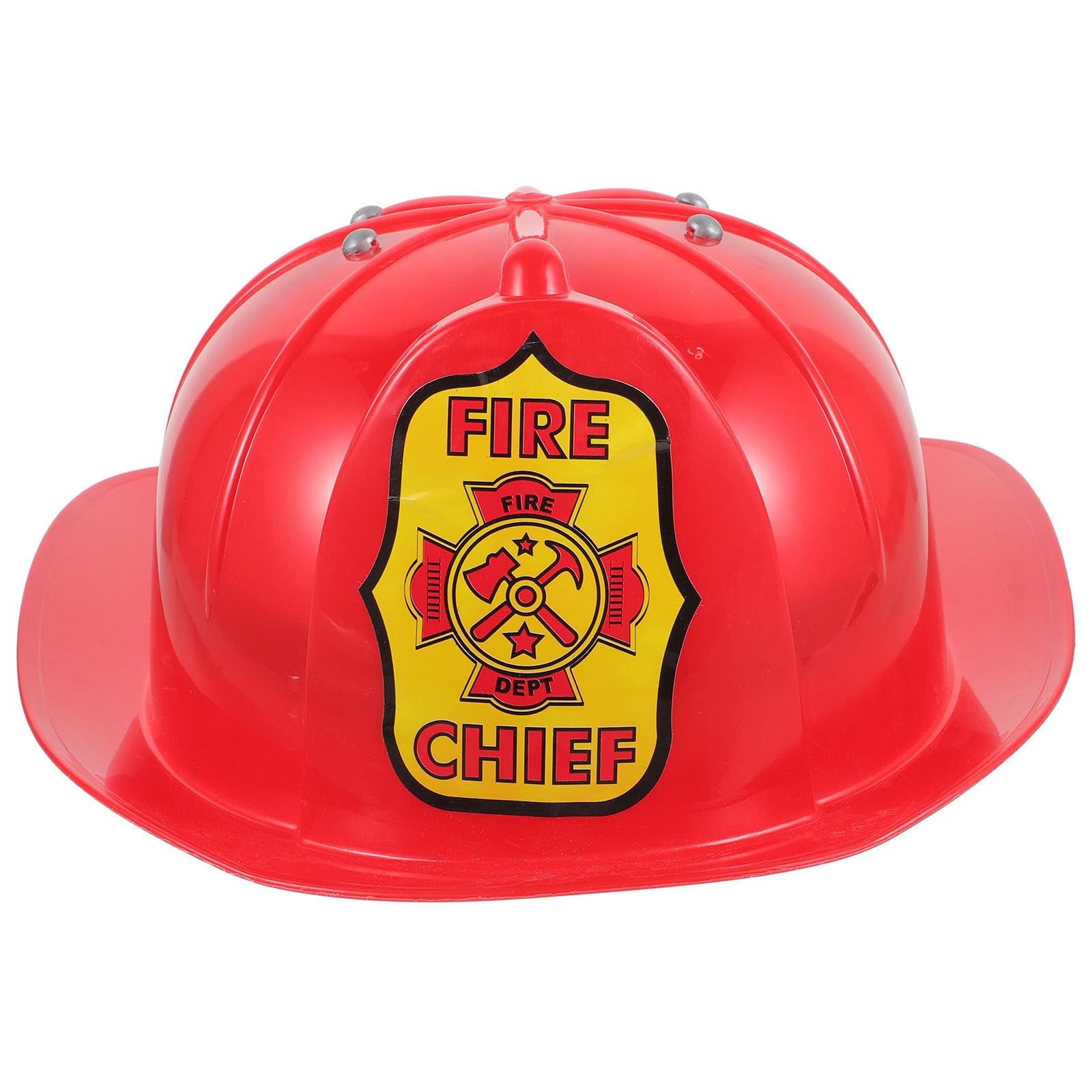 Lurrose Plastic Firefighter Hat Kids Red Firefighter Hat Firefighter Helmet Kids Children Firefighter Hats Fire Helmet Accessories for Children