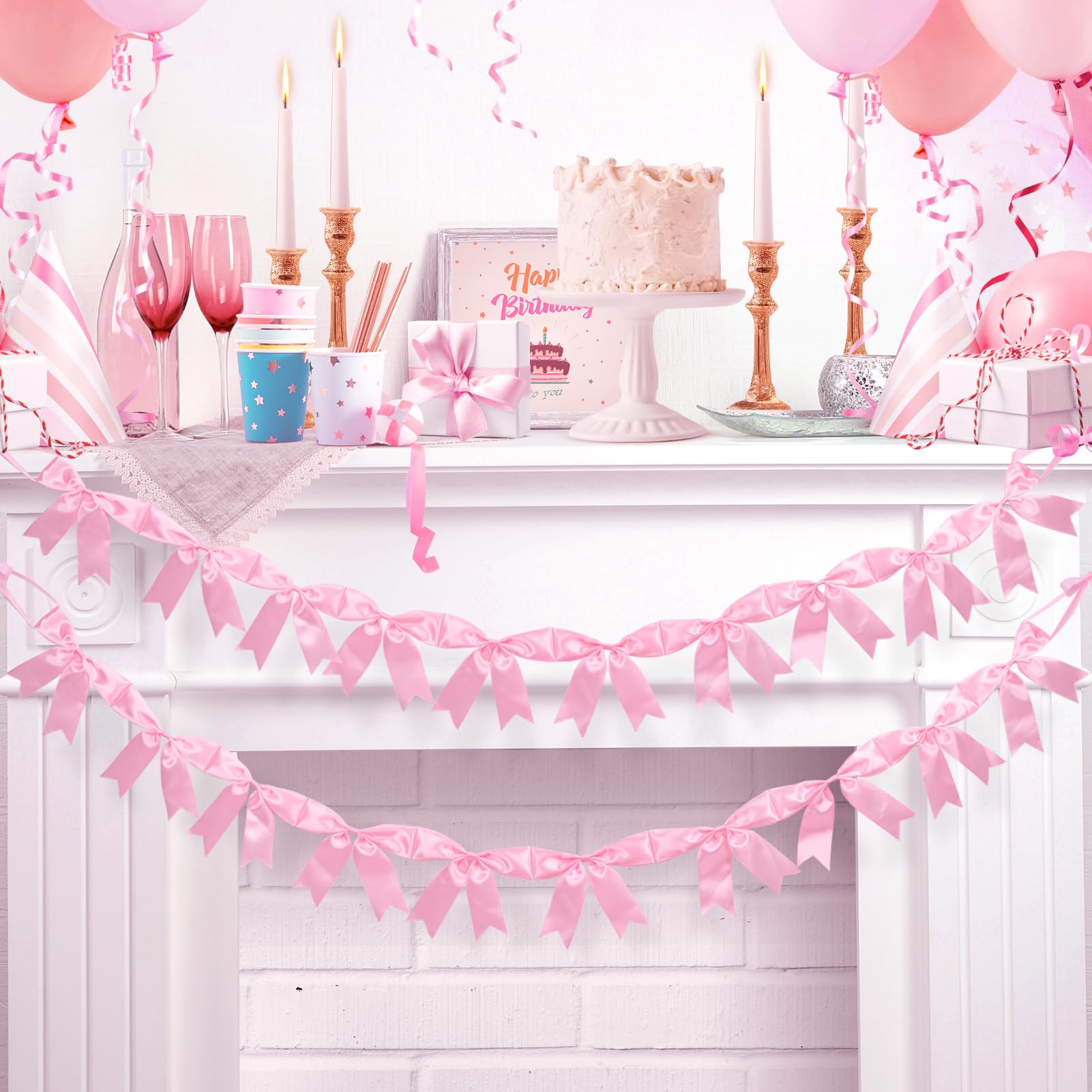 ROFLmart Metallic Pink Uterus Banner – 182 Cm Lang, Für Girls Night, Hysterektomie-Party