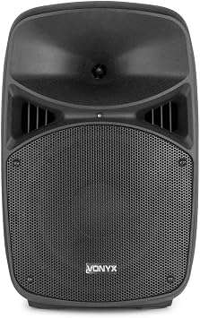 Vonyx VPS102A 10-Inch Active DJ PA Speaker System, Bluetooth, Mic & Stands