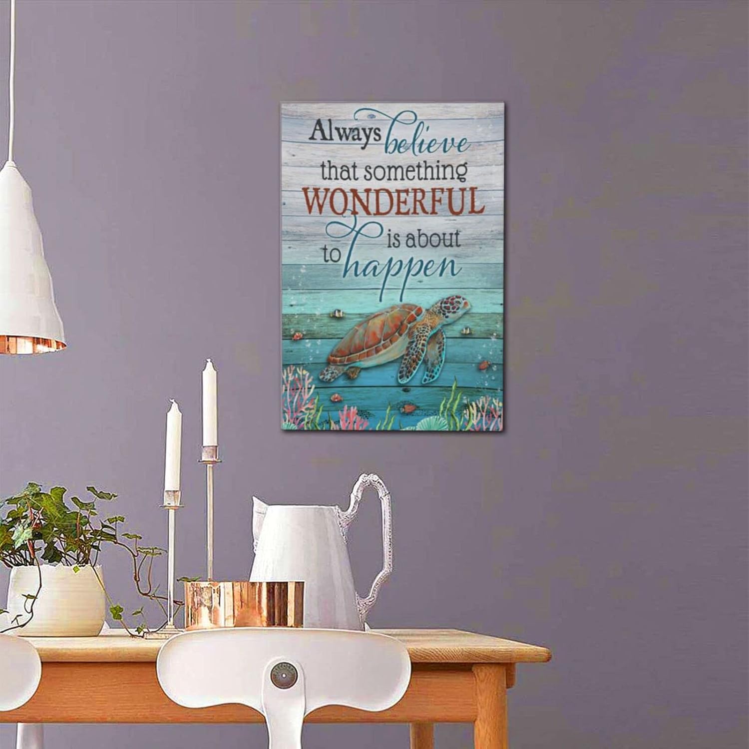Bathroom Wall Decor Sea Turtle And Fish Ocean Sea Wall Art Ocean Decor Canvas Prints Nautical Bathroom Art Pictures Canvas Wall Art Decor Canvas Framed For Living Room Bedroom Ready To Hang 16x24 inch Sea Turtle And Fish 16x24 inch