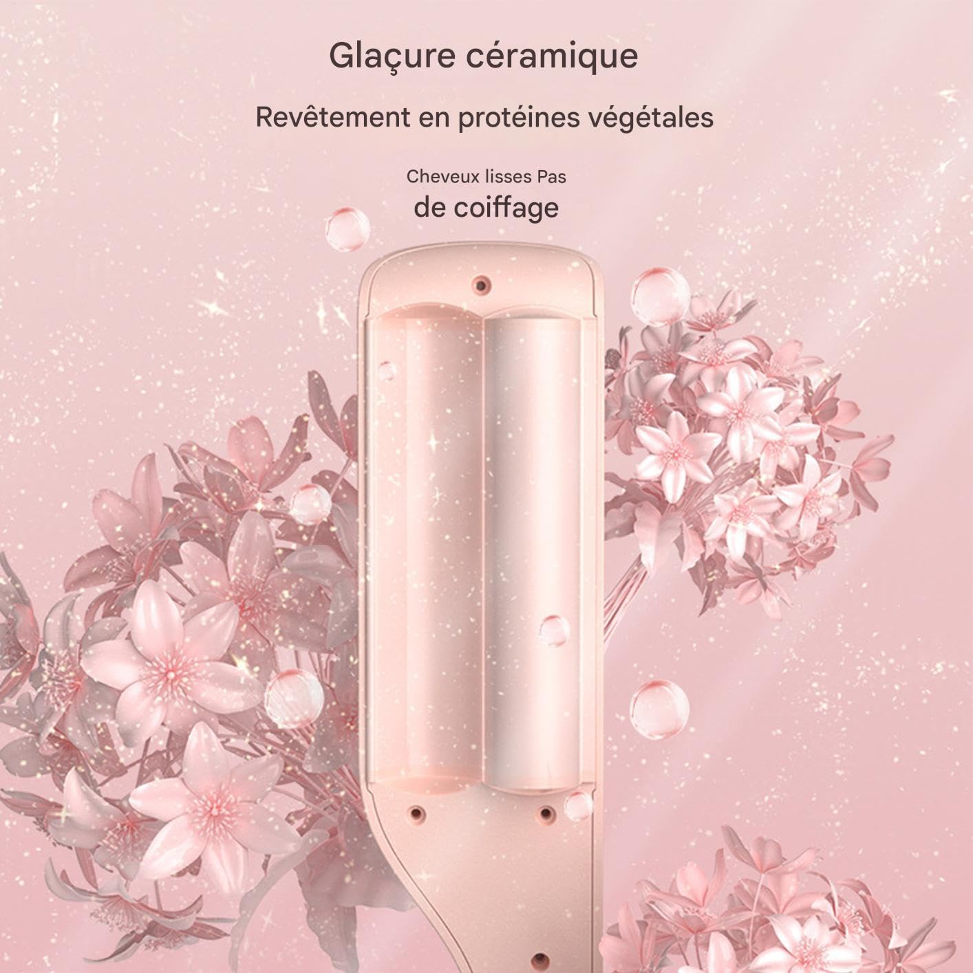 Crêpeur À Cheveux Pour Femmes, Outil de Coiffure pour Frisures et Crêpes, Chauffage Rapide Avec Température Réglable Pour Femme Amie Plage Salon Cosplay