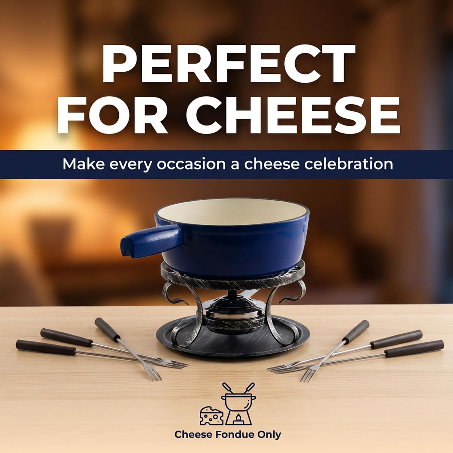 Artestia Cast Iron Fondue Set - Cheese Fondue Pot -2 Artestia Cast Iron Fondue Set - Cheese Fondue Pot -2