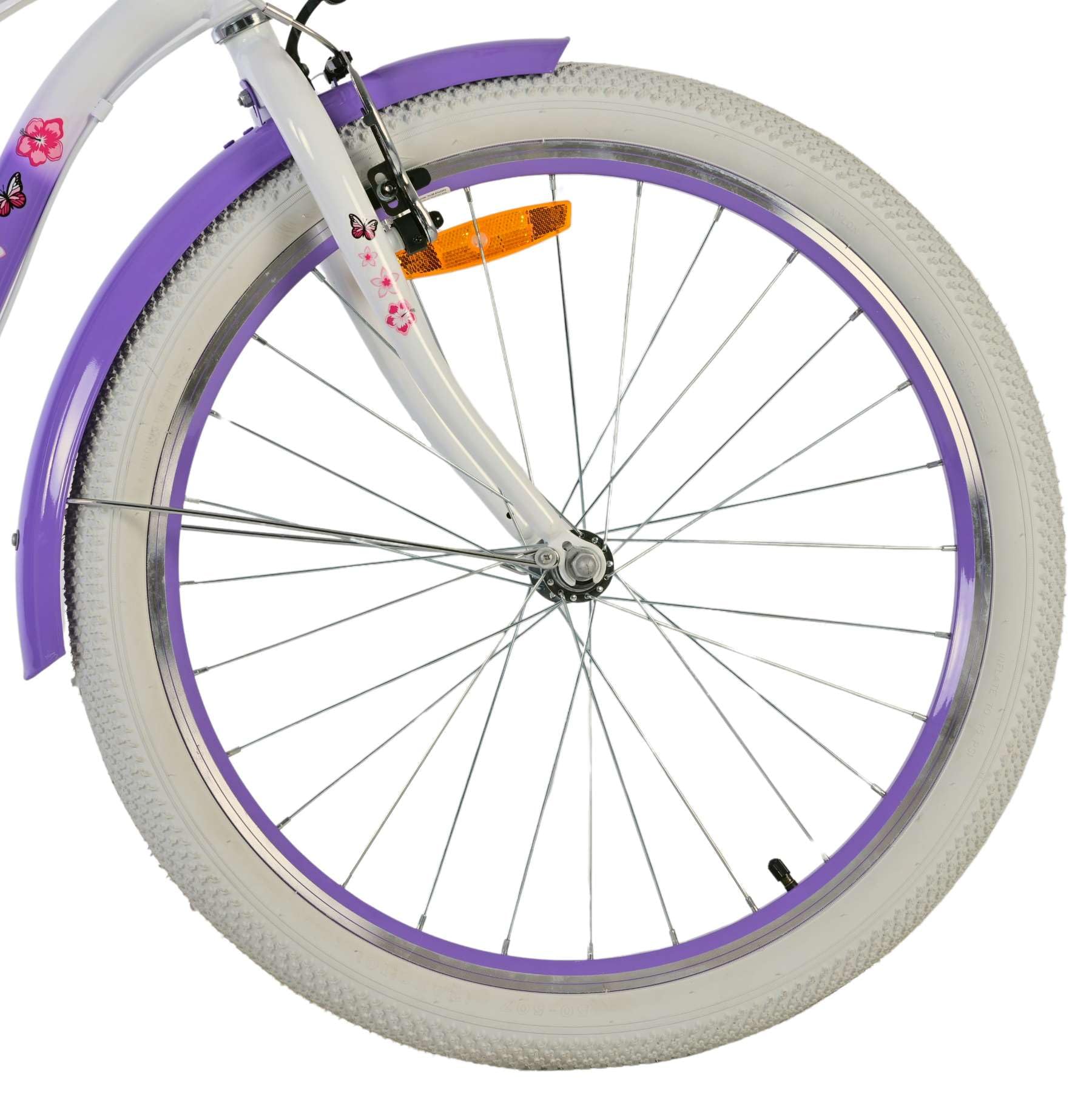 Vélo Volare Lovely 24 Pouces Pour Fille – Violet, 7 Vitesses, Freins à Main, Porte-bagages