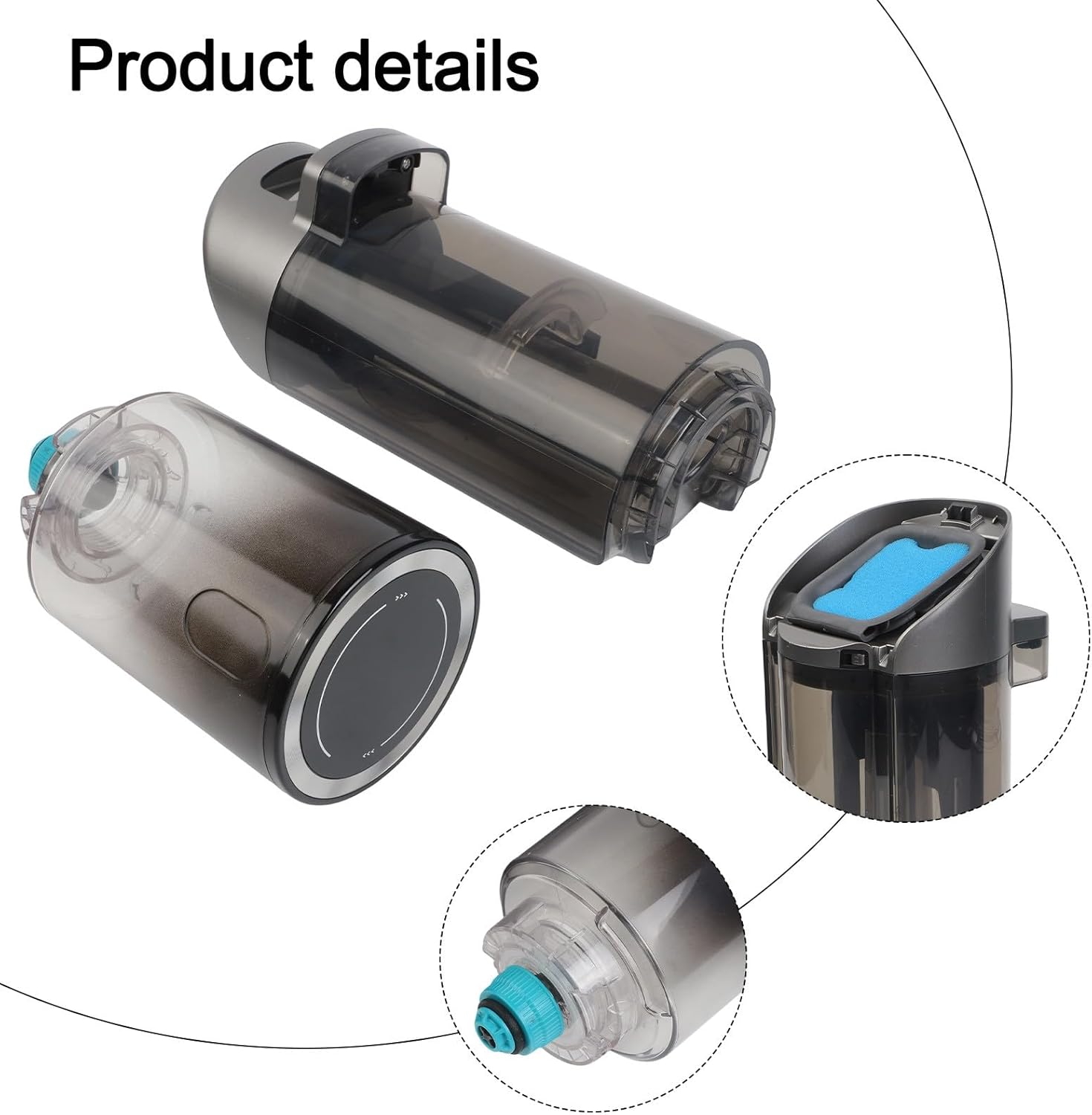 Replacement Fresh and Dirty Water Tank Set for Eureka NEW430BL Wet Dry Vacuum Cleaner, Includes Clean Water Reservoir and Sewage Collection Bucket for Mopping Function