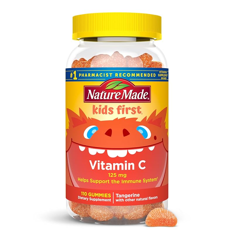 Nature Made Suplemento de vitamina C em gomas para crianças 125 mg, 110 gomas