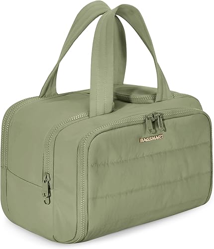 Miniatura 20 de BAGSMART Bolsa de Aseo de Viaje, Bolsa de Aseo Resistente para Mujeres, Bolsas de Aseo Ampliamente Abiertas y Esponjosas para Viajar, Organizador