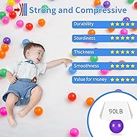 Vista 5 de STARBOLO Pelotas de juguete para niños, 100 y 170 unidades, de plástico, a prueba de aplastamiento, colores macarrones, bolas oceánicas para niños