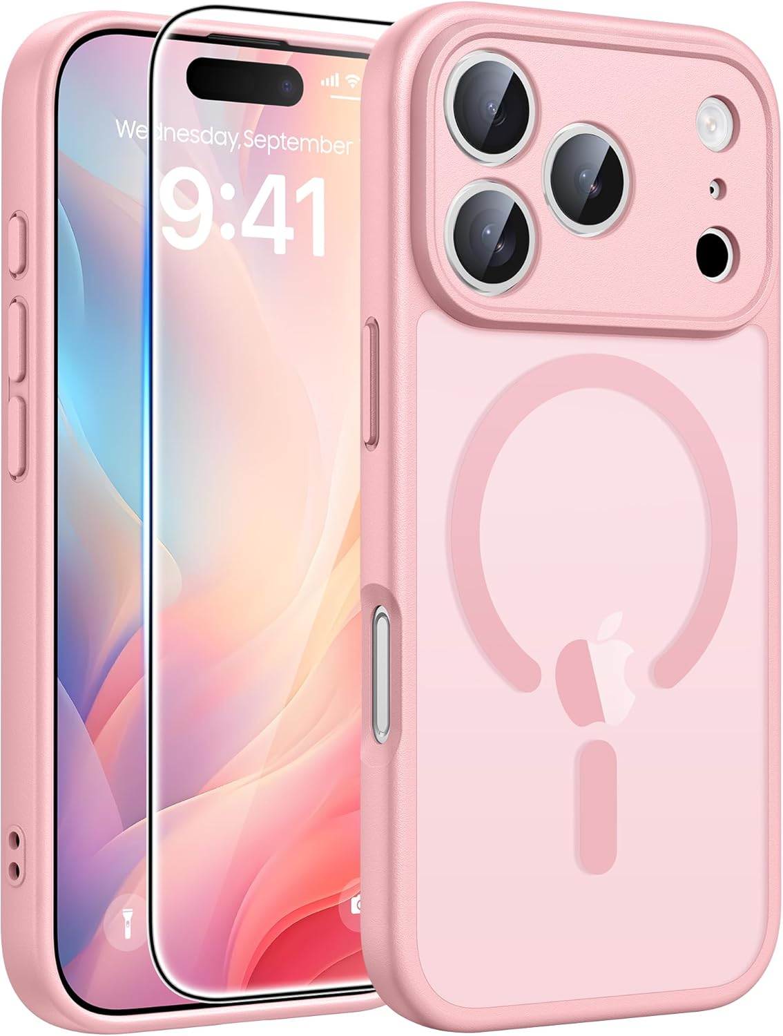 Product image of FNTCASE for iPhone 17 Pro-Max Case: Magnetic Frosted Translucent Matte Military Grade Shockproof Slim Cover | Full Covered Camera Protection | Slim Drop Proof Durable Protective Cases