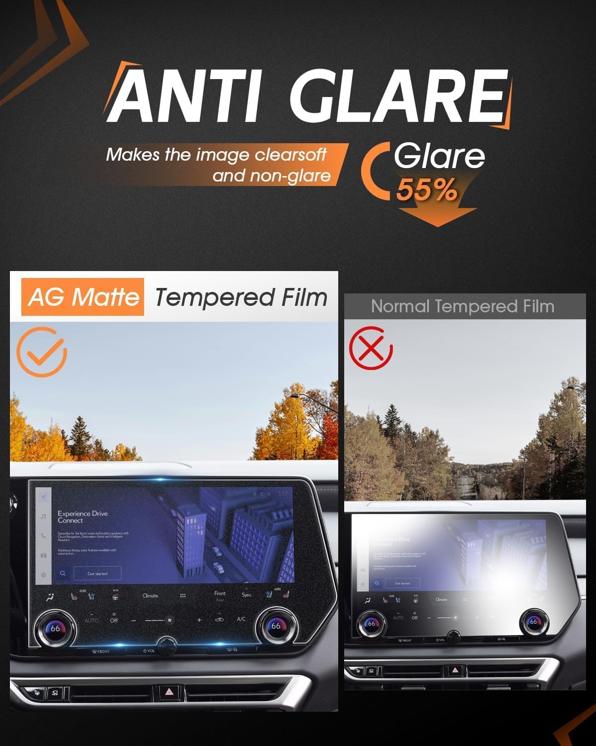 CDEFG For 2024 2025 2026 Lexus TX 350 Screen Protector - 14 Inch Matte Anti Glare Tempered Glass - TX (350/500h) Touchscreen Accessories