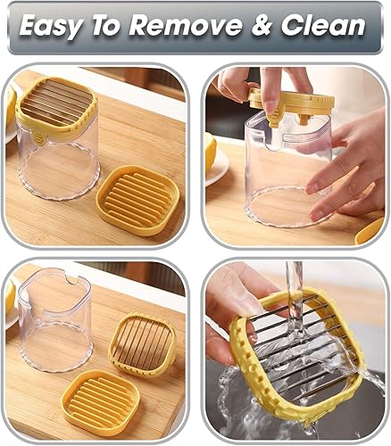 Miniatura 7 de Cortador y picador de frutas - Cortador de tazas para fresa, uva, plátano, champiñones, utensilios de cocina para frutas y verduras, herramienta