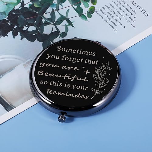 Miniatura 5 de GGOJAGST Espejo de maquillaje compacto para mujer cumpleaños Navidad espejo compacto regalos para niña hija mamá amigas ideas inspiradoras de San