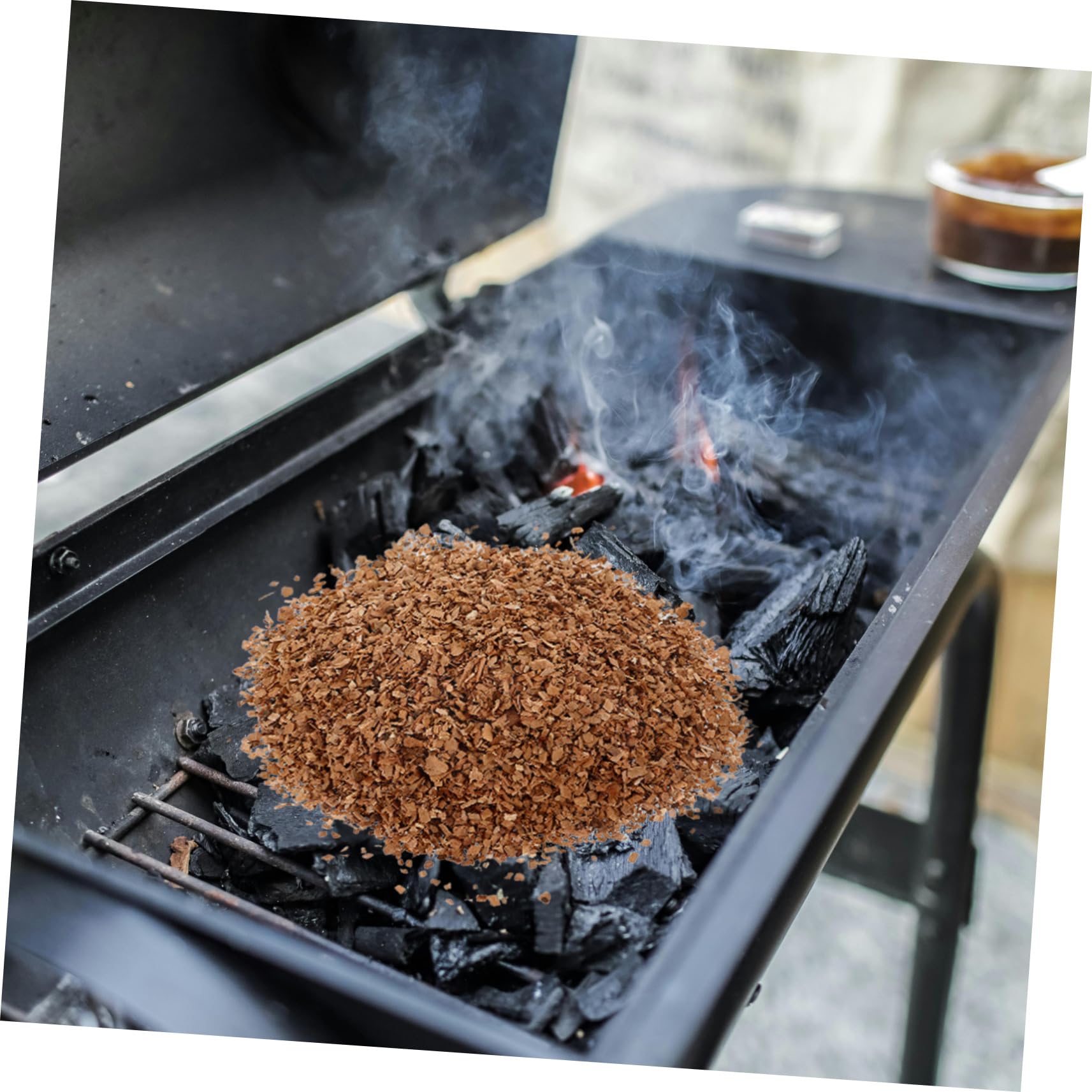 Astillas de Madera de Manzano 1 Bolsa, Madera para Ahumar BBQ | Carne y Verduras, Uso en Vino y Cerveza, Virutas Naturales sin Aditivos, Ayuda para Asado y Ahumador