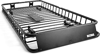 50506 64" x 39" x 6" Heavy-Duty Universal Steel Roof Rack, Black