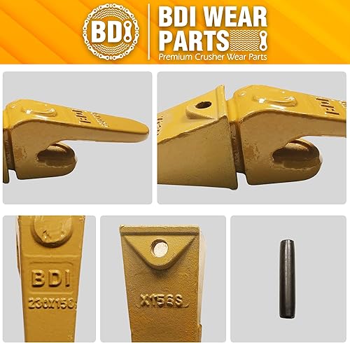 Miniatura 2 de BDI Wear Parts Montaje 230 x 156 retroexcavadora, dientes de cucharón X156S, P156 Flex Pin Bobcat Skid Steer estilo oruga para mini excavadora -