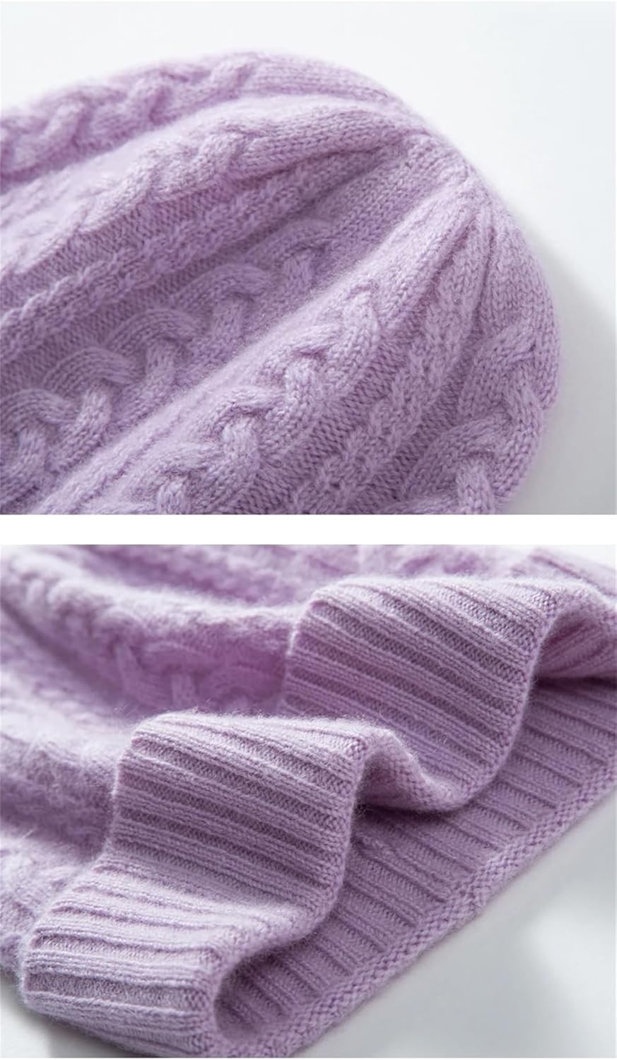 Children Cashmere Cable Knit Beanies Boy Caps Wool Hat Girl New Year Xmas Winter Warm Hair Bonnet Kids