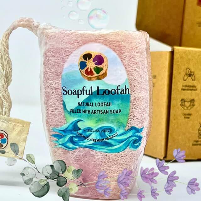 – Lavender Eucalyptus | Exfoliating Loofah Soap Bar | Vegan Glycerin + B...