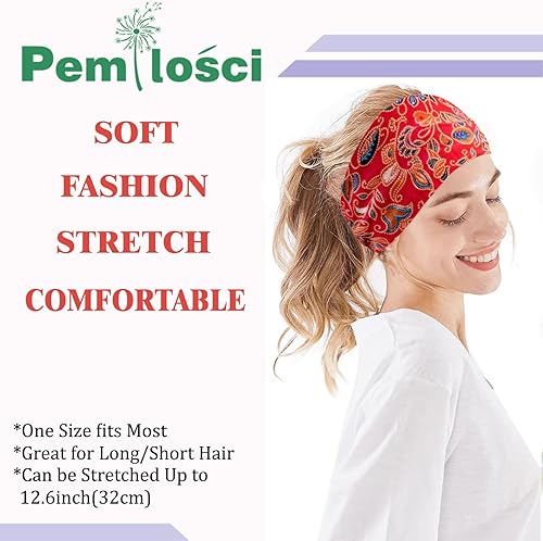 Miniatura 2 de Diademas anchas para mujeres y niñas, banda elástica antideslizante para mujer, bandas de cabeza modernas, diadema elegante para la cabeza, diademas