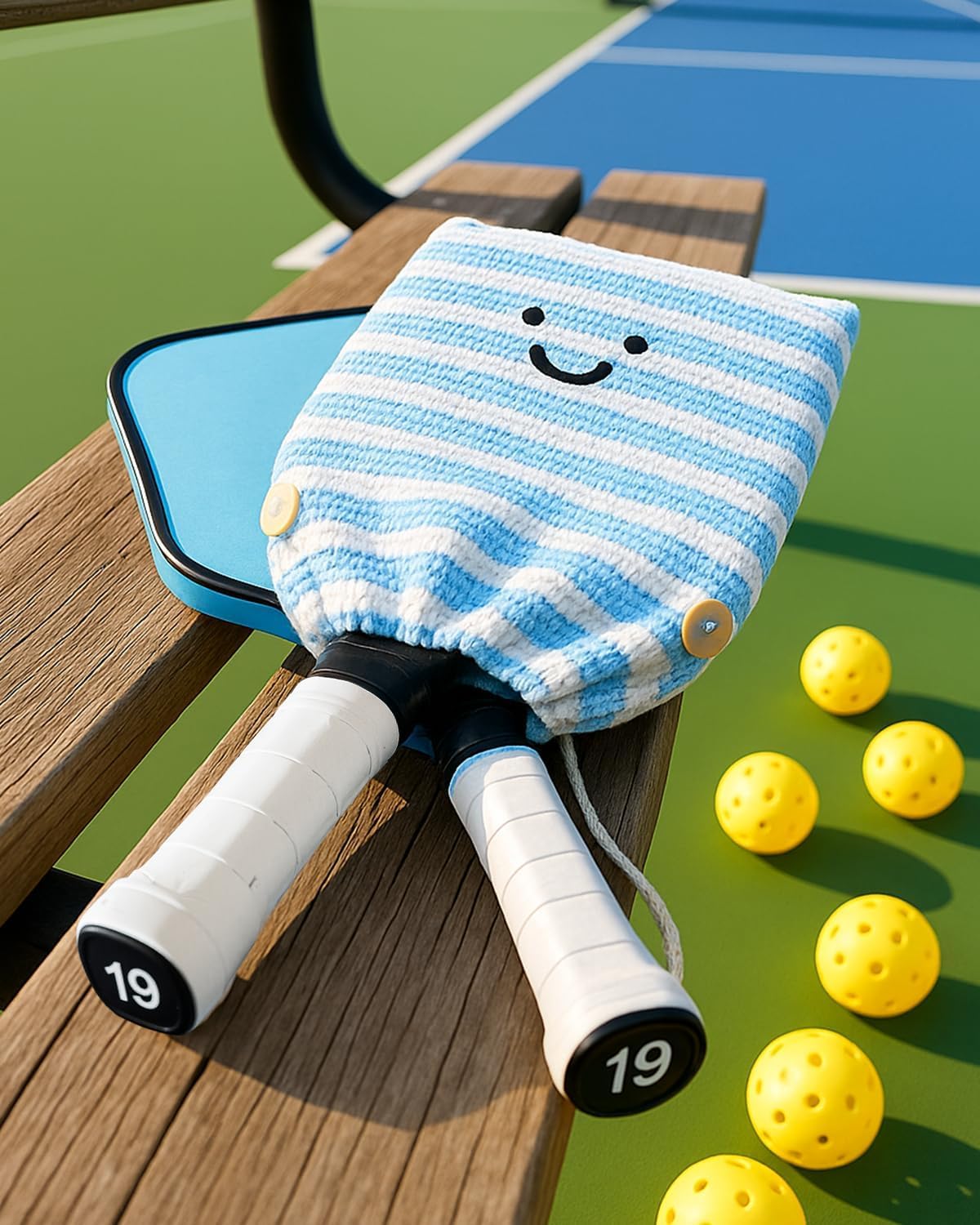 Crochet Pickleball Paddle Cover Gift - Handmade Case for Women&Men - Cute Accessories with Prensent Bag - Ready to Wrap for Players, Friends & Family, Thoughtful Holiday Crochet Set - Image 4