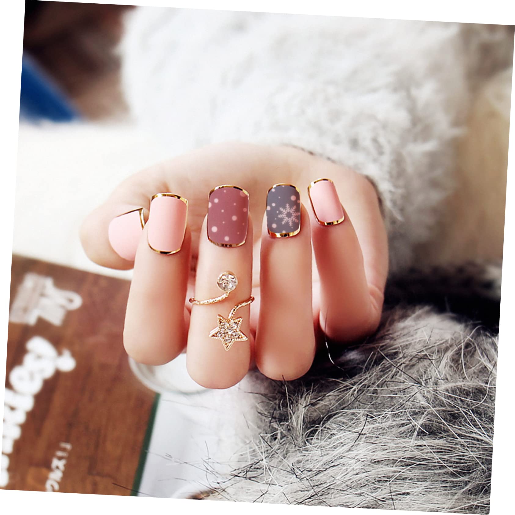 Healeved 24fogli Adesivi Per Unghie Natalizi Di Wraps Decorativi Per Unghie Design Festivo Per Nail Art Perfetti Per Natale e Feste Facili Da Applicare e Rimuovere
