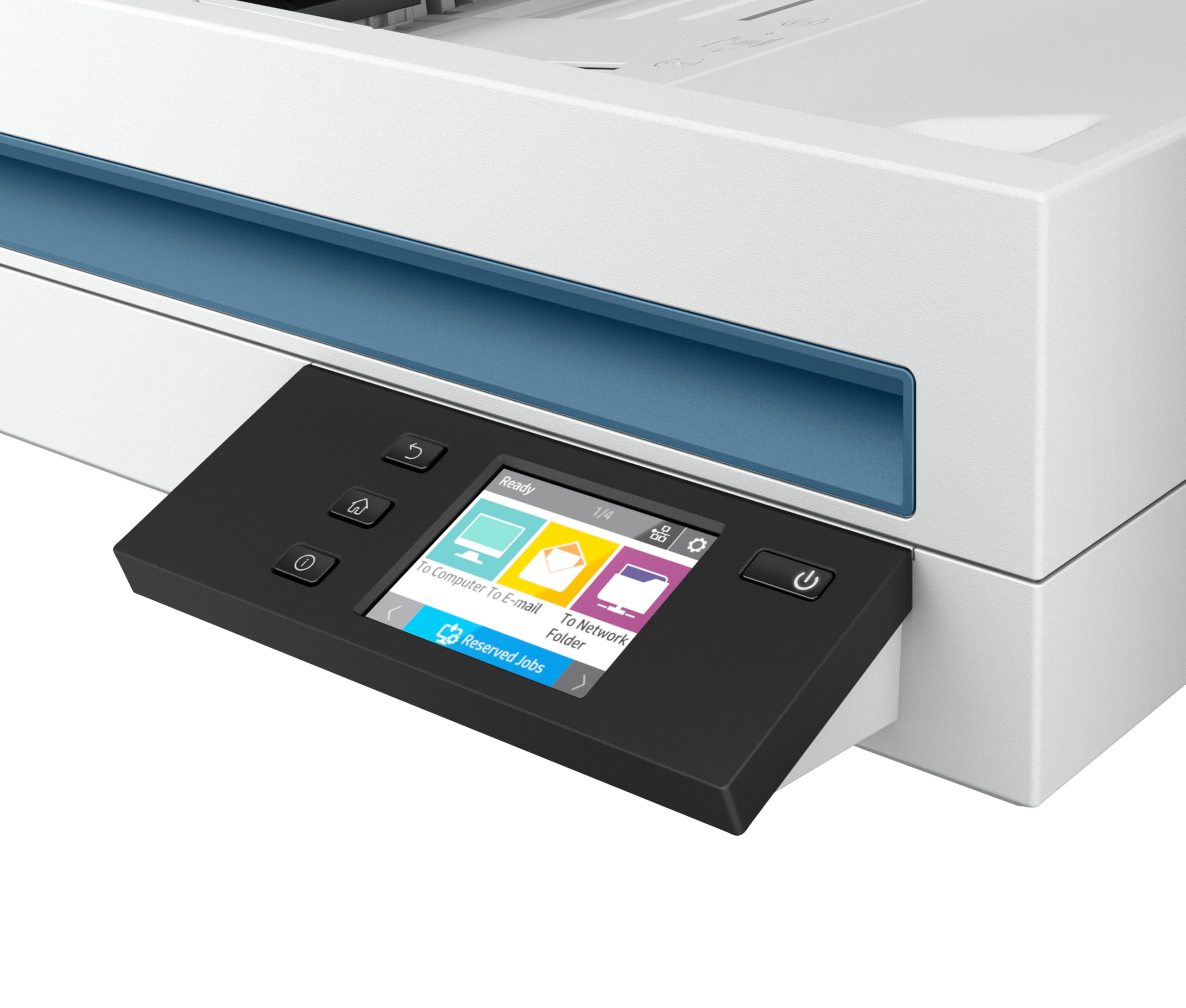 HP ScanJet Pro N4600 fnw1, Scanner, Flachbett, 100-Blatt ADF, Ethernet, USB 3.0, WiFi, bis zu 6.000 Seiten täglich, Kurzbefehle