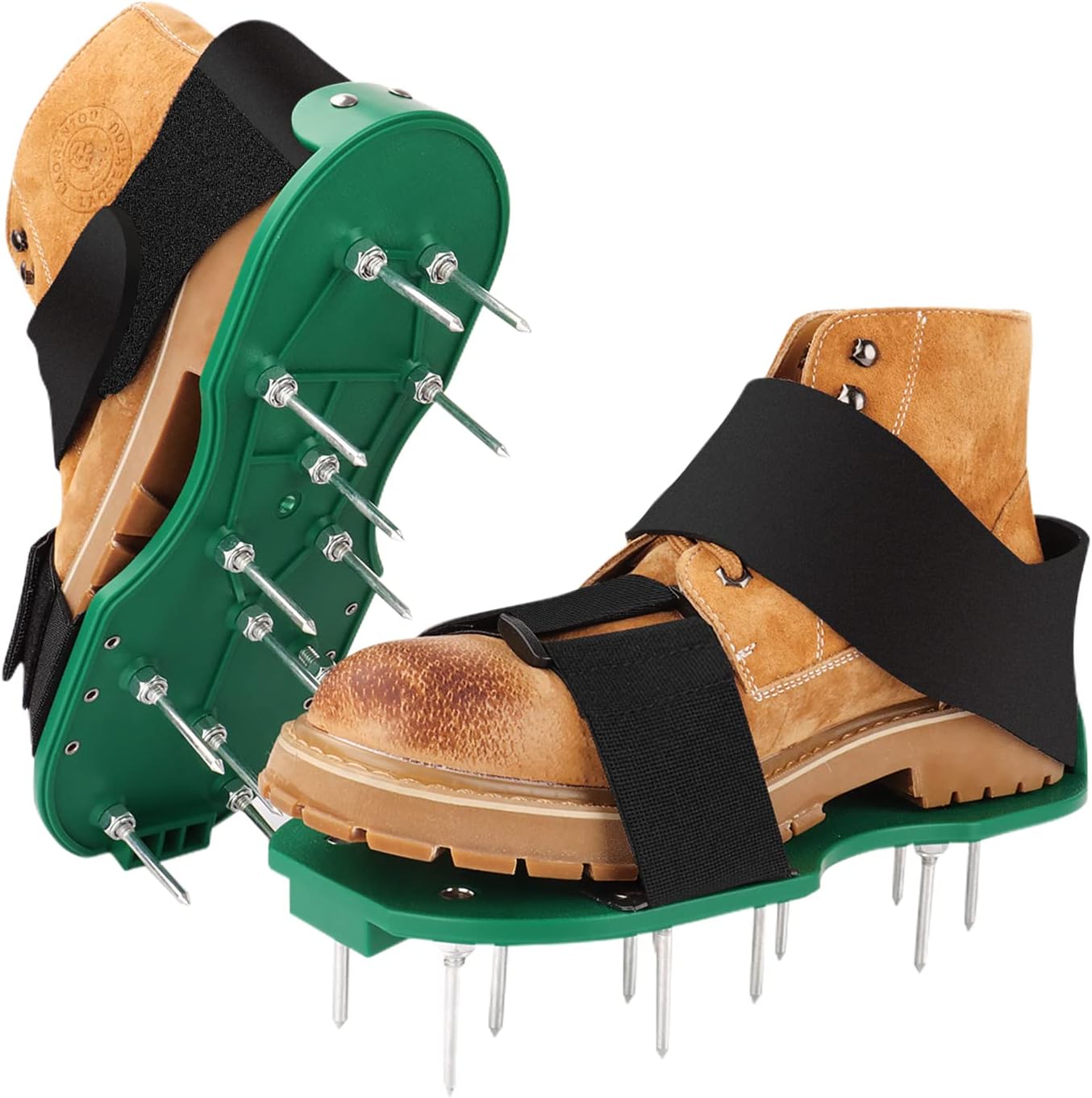Grarg Lawn Aerator Shoes,Aerating Shoes Adjustable, Upgraded Strap