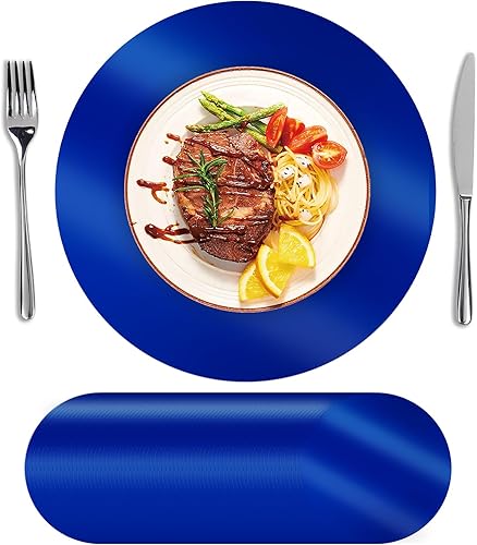 Miniatura 15 de SHACOS 100 Piezas Manteles Individuales Redondos Dorados, Manteles Individuales de Papel Desechables para Mesa de Comedor, Platos Base Mantel de